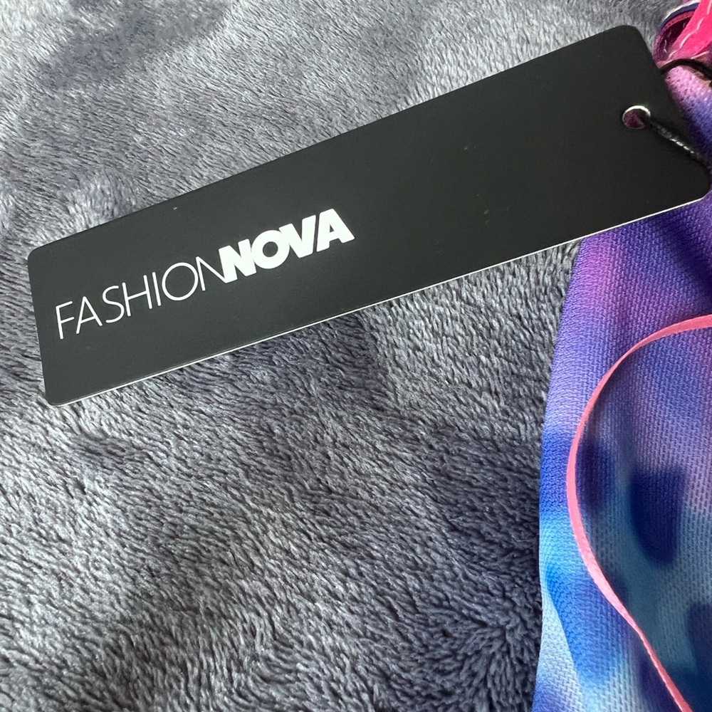 Fashion Nova Blue and Pink Maxi Dress - Picture 4 of 5